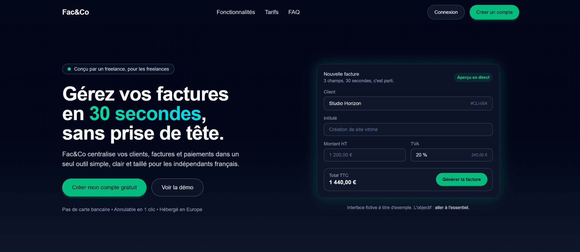 Landing Page – Template moderne en Next.js 16